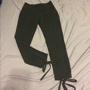 Olive Green Crop Leggings