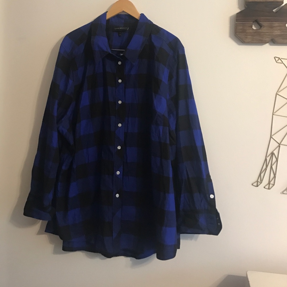 Lane Bryant size 28 checkered shirt