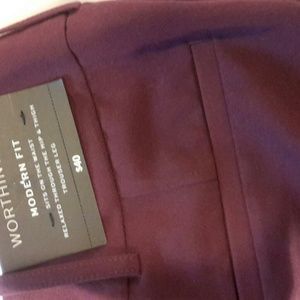 Worthington Burgundy size 10 modern fit trouser