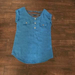 Blue blouse sz S