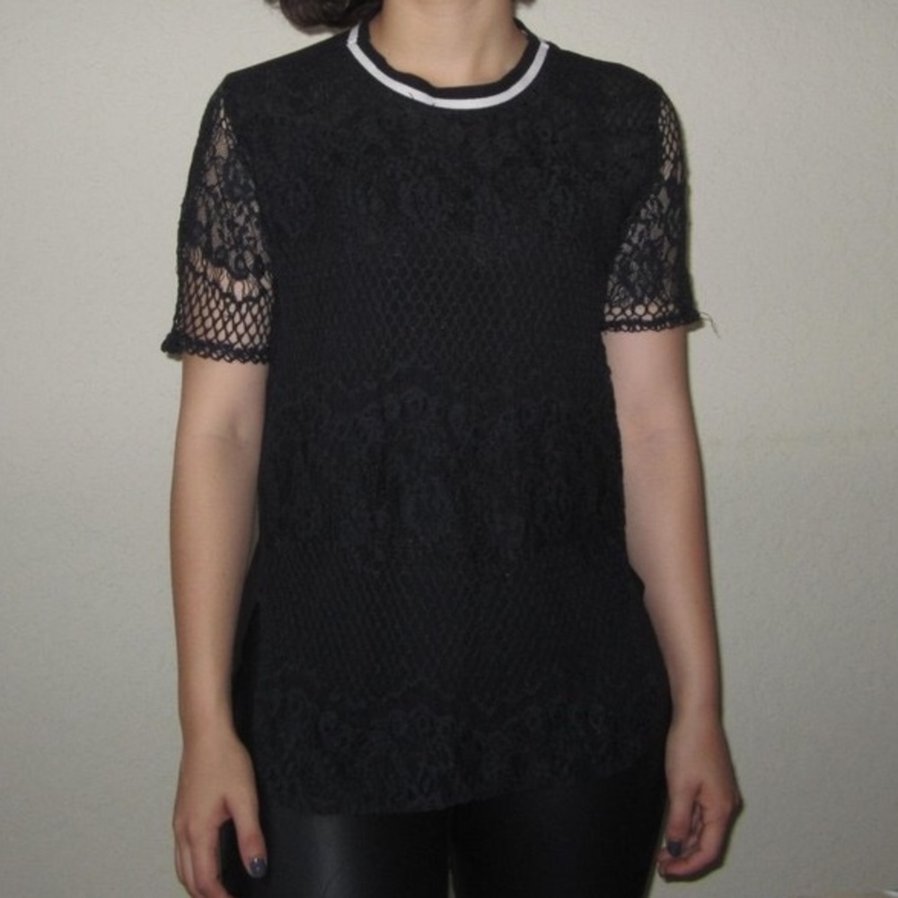 lace sheer t-shirt