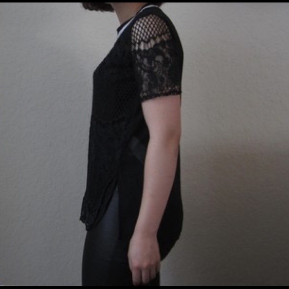 lace sheer t-shirt - Picture 2 of 5
