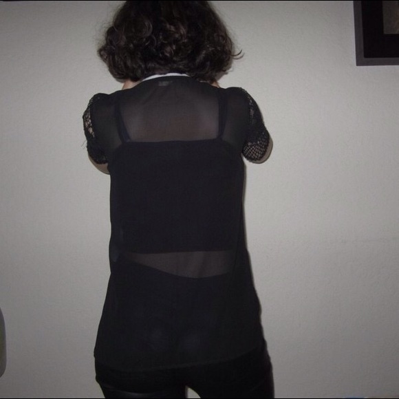 lace sheer t-shirt - Picture 3 of 5