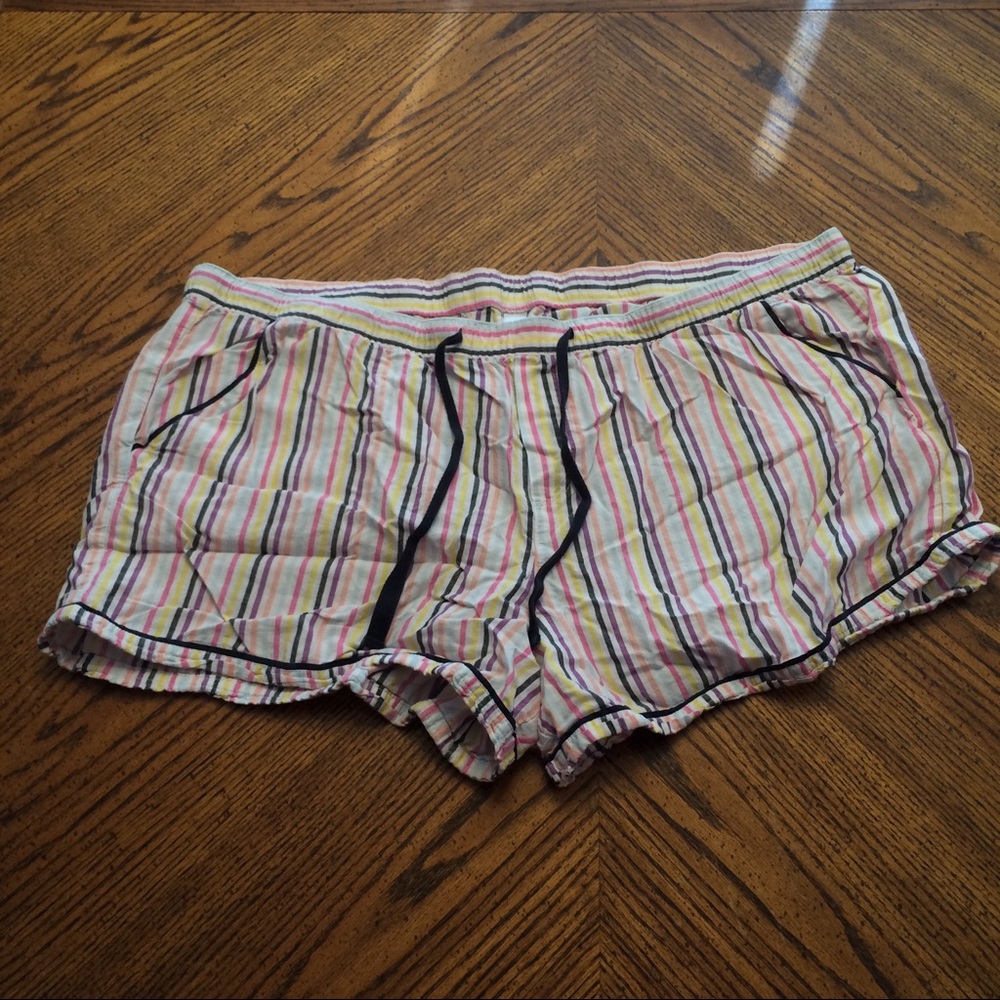 Pastel Striped Sleep Shorts