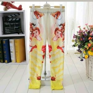 NWT Disney Belle Beauty And The Beast Yoga Legging