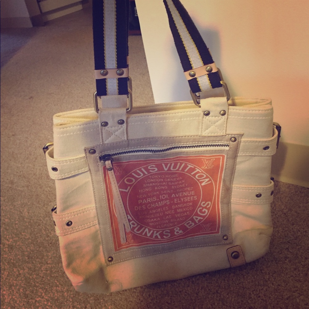 L V inspired tote