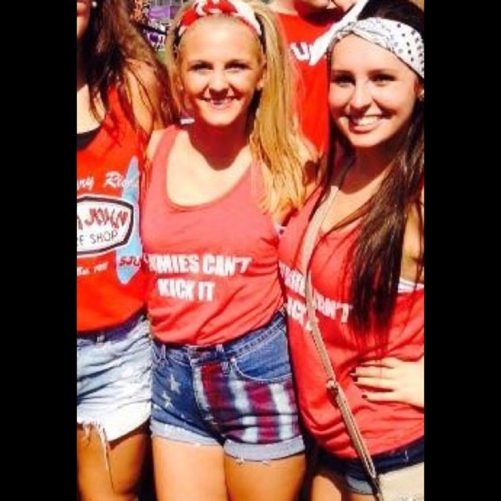 American Flag Levi Shorts