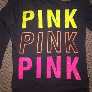 PINK Sequin zip up hoodie!