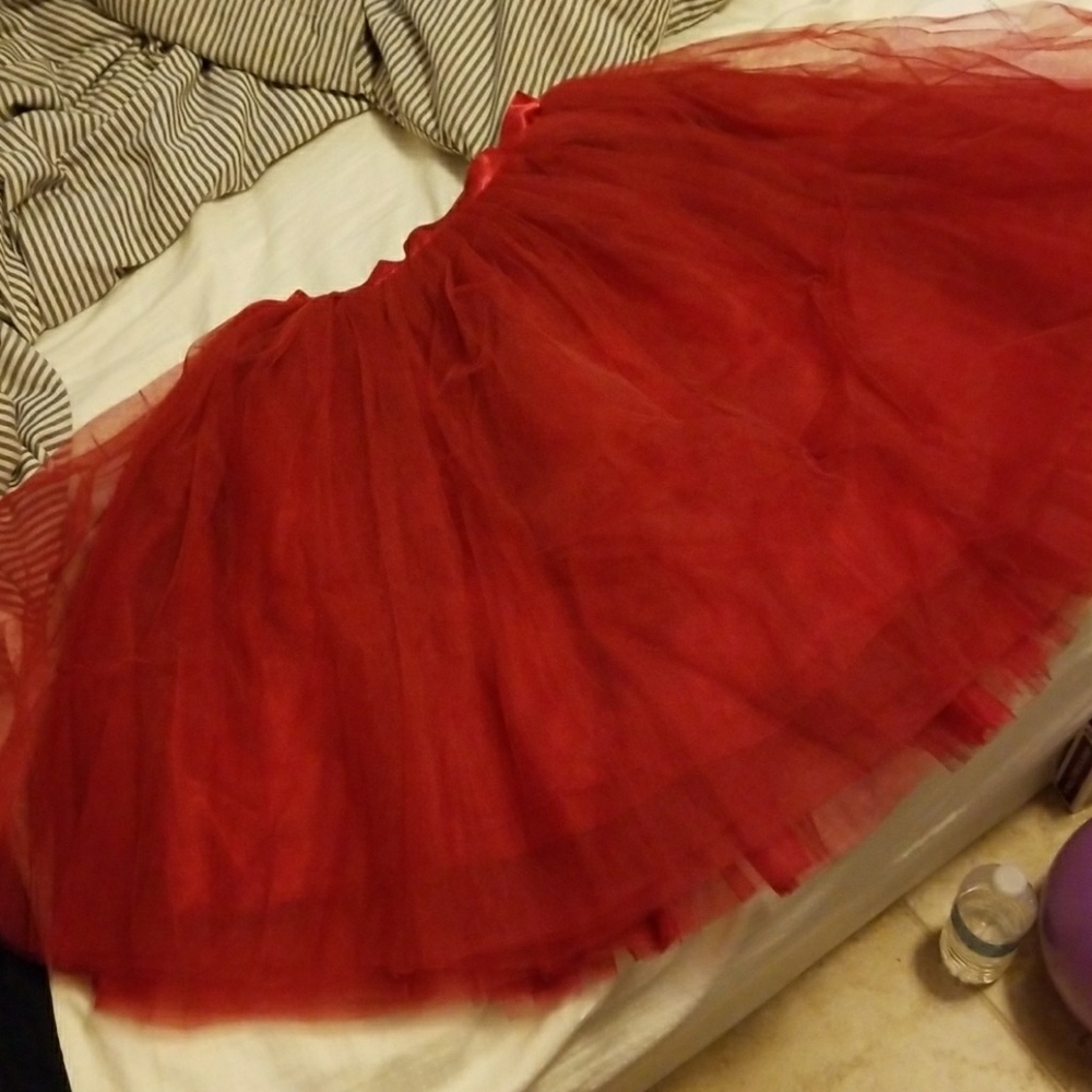 Red Tulle Skirt