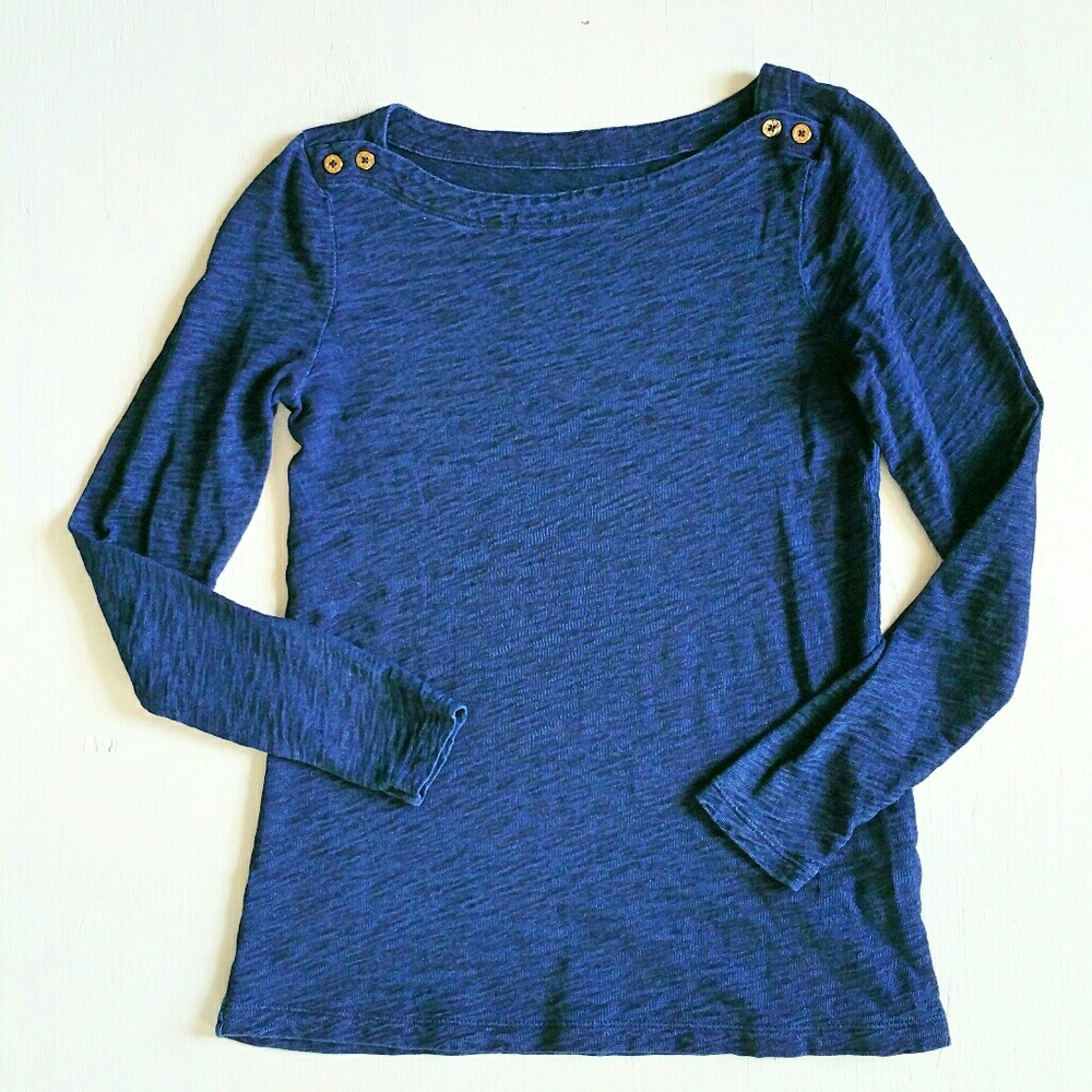J. Crew boat neck long sleeve shirt