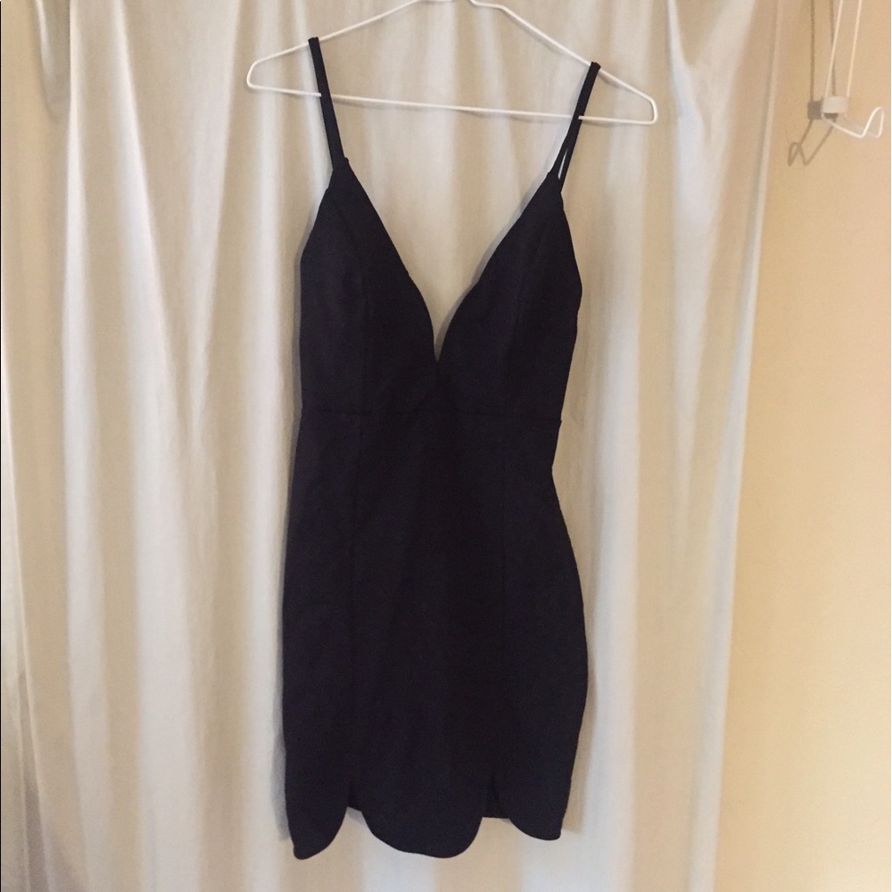 Solemio Black Bodycon Dress