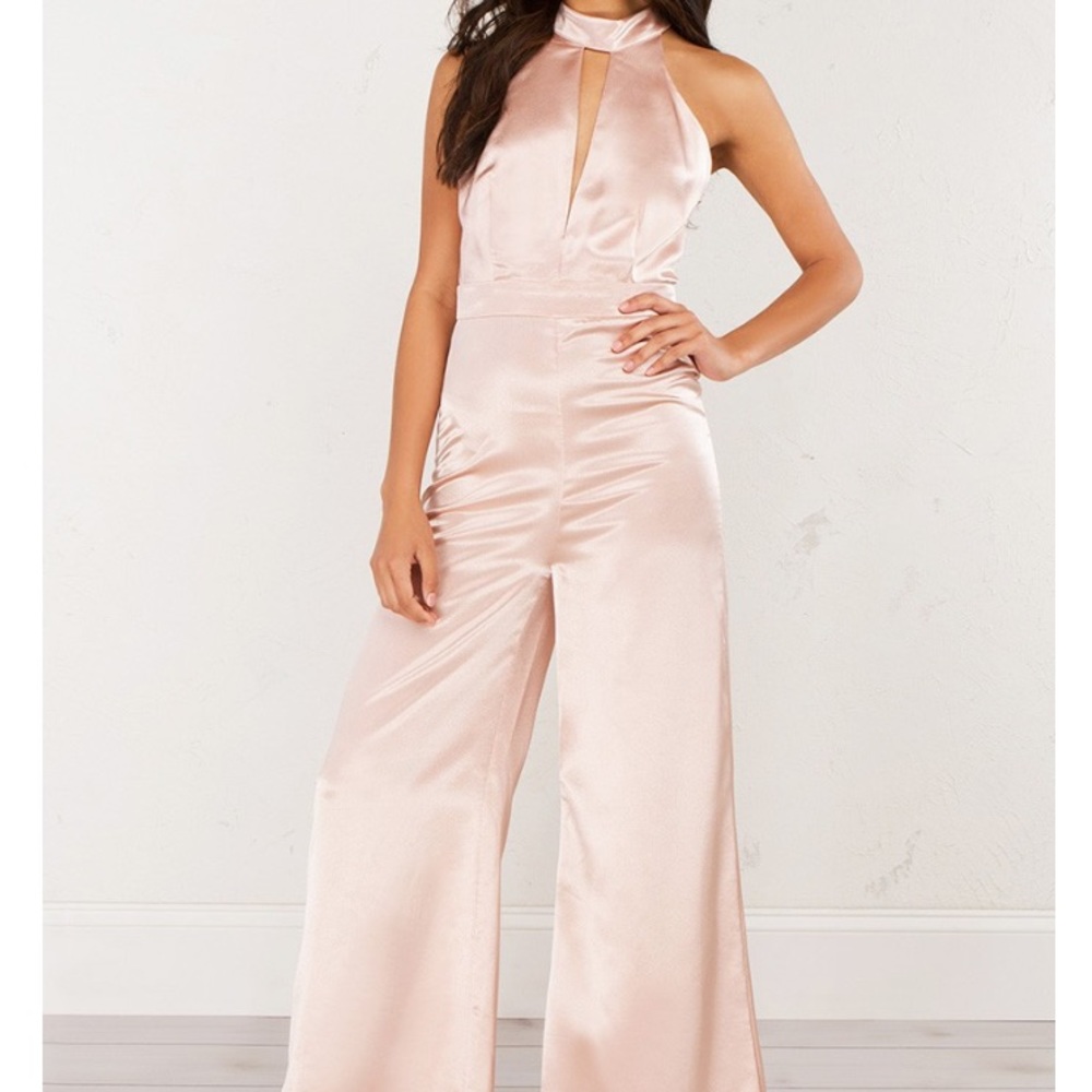 Renamed Wicked Intentions Satin Jumper in Blush