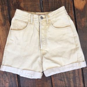Vintage high waist yellow Guess brand shorts