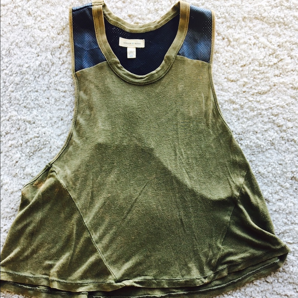 Urban outfitters xs olive green and leather tank!