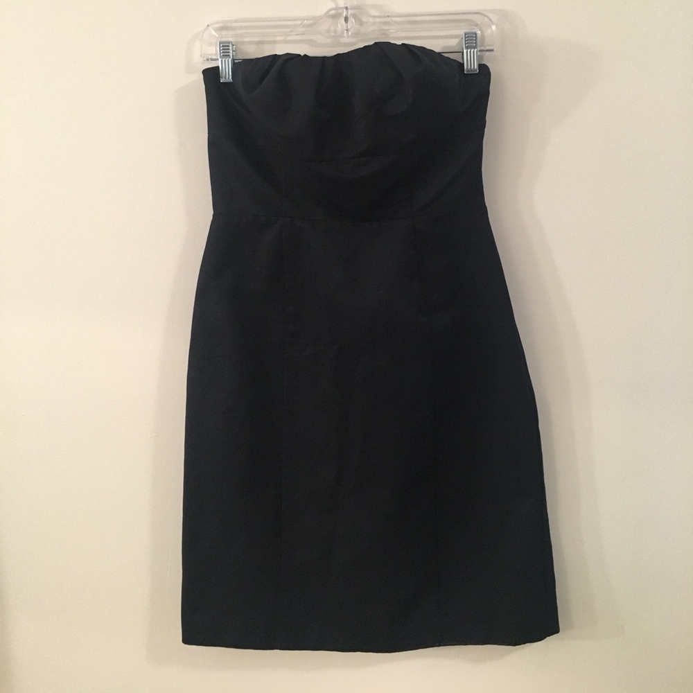 The Limited Grosgrain Strapless Black Dress