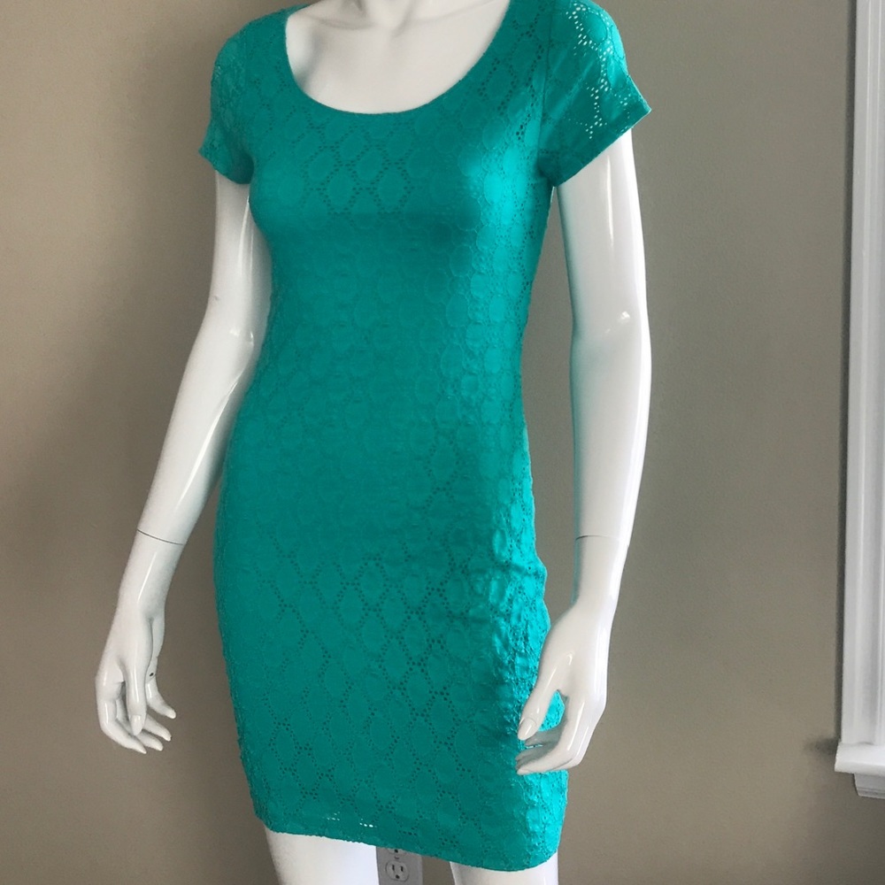 Isaac Mizrahi, stretch, lace, mini dress