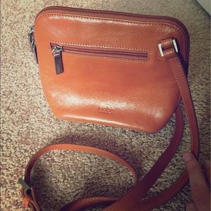 HOBO brand tan/orange small cross body purse