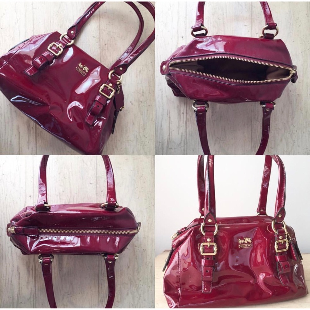 Coach Crimson Red Patent Leather Purse
