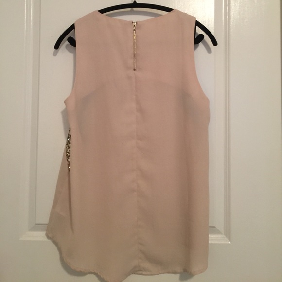 Cream tank with sequence detail - Picture 2 of 2