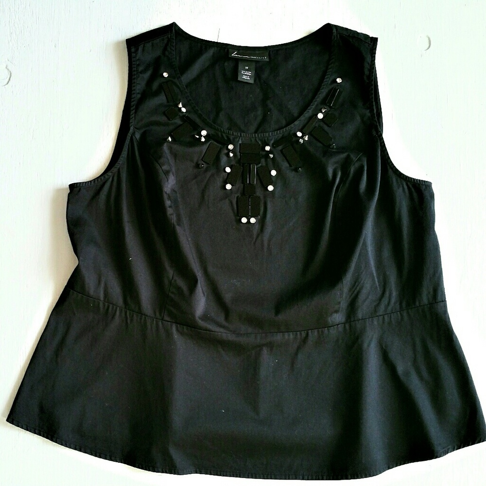 Lane Bryant jewel scoop neck peplum top