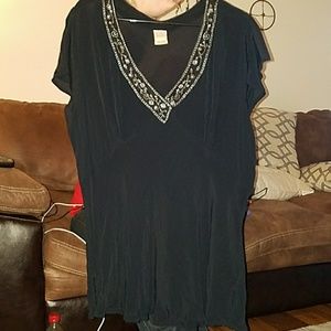 Black embellished blouse