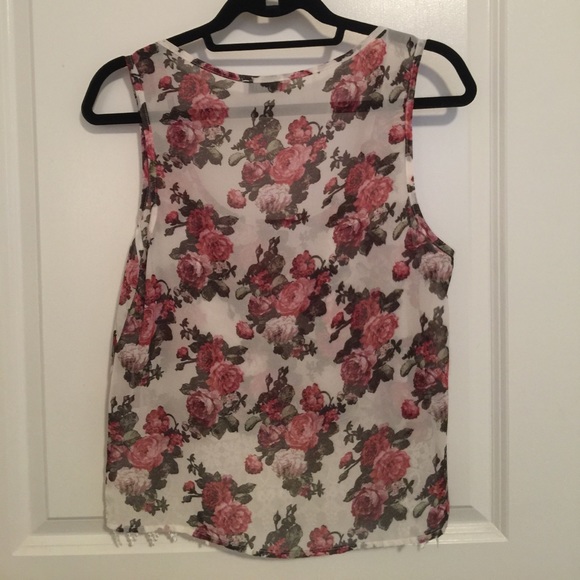 Floral cropped top - Picture 2 of 2