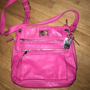 Hot Pink large Crossbody bag