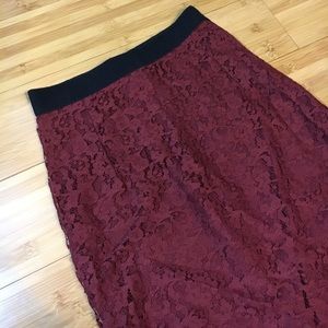 Magenta Lace Skirt