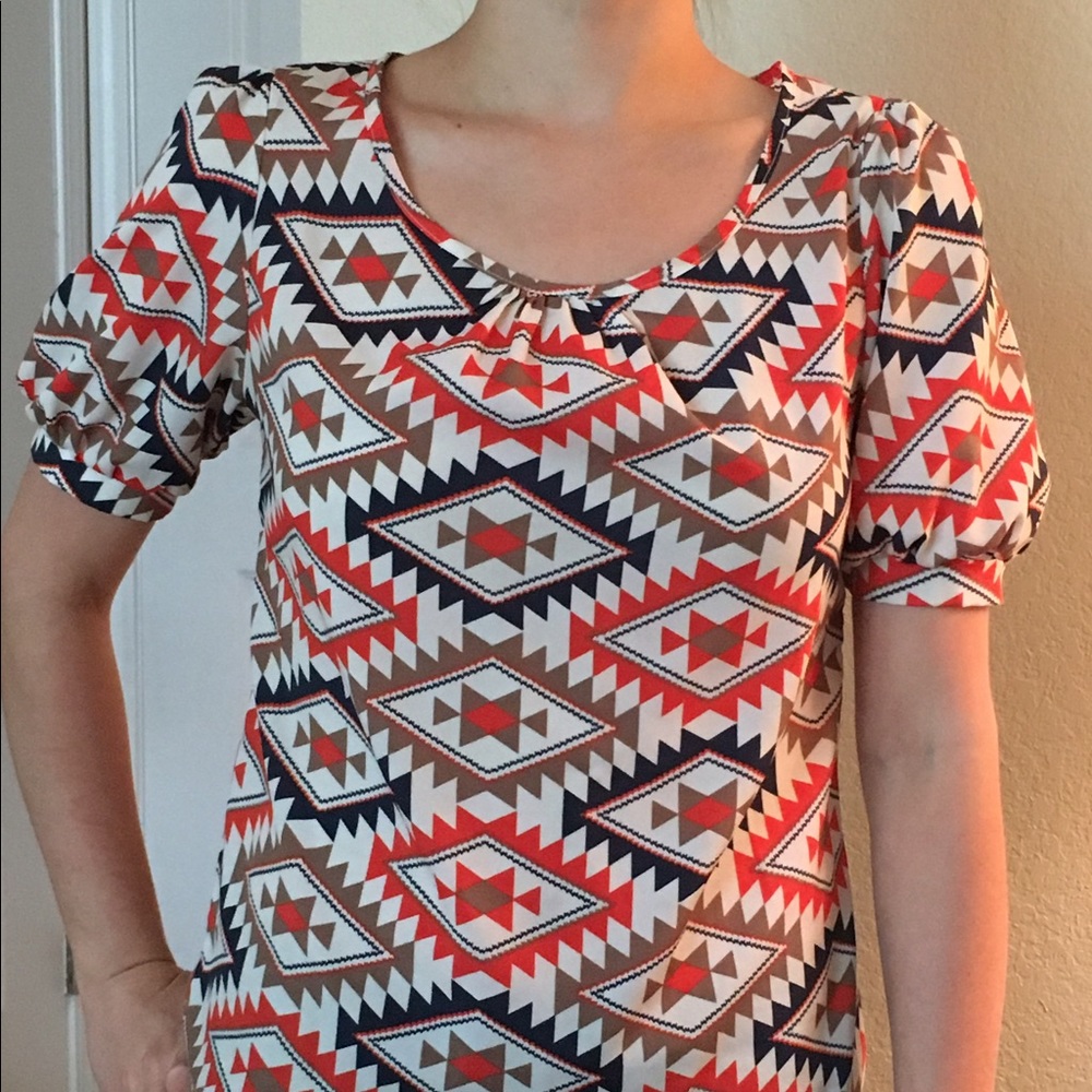 Francesca's printed blouse