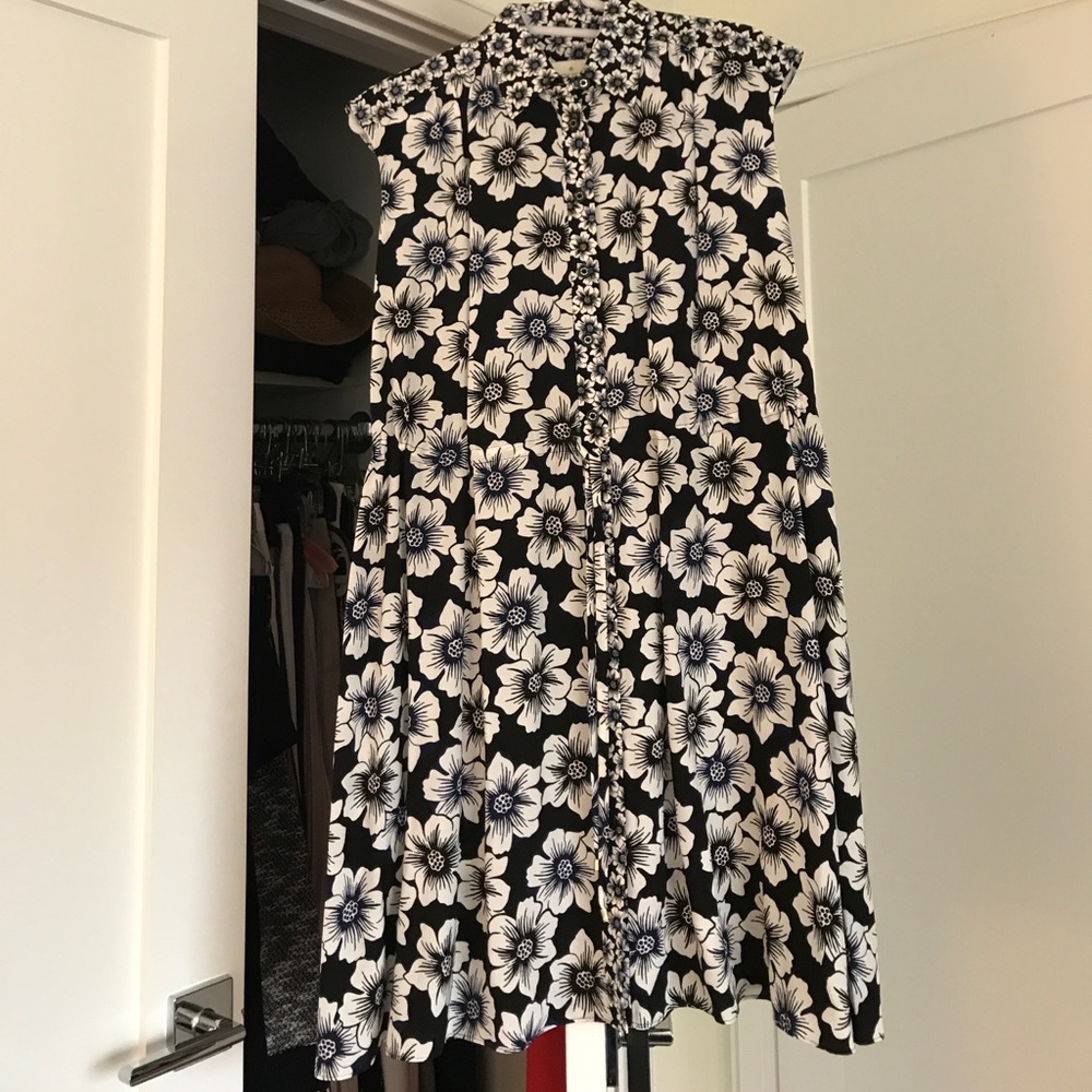 Kate spade sleeveless silk floral dress
