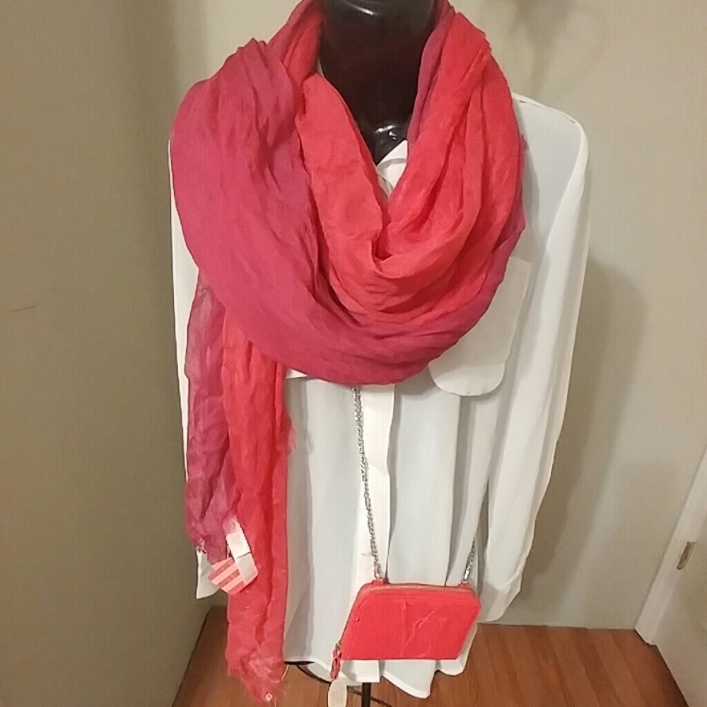Victoria Secret Scarf & purse ?? hot pink NWT