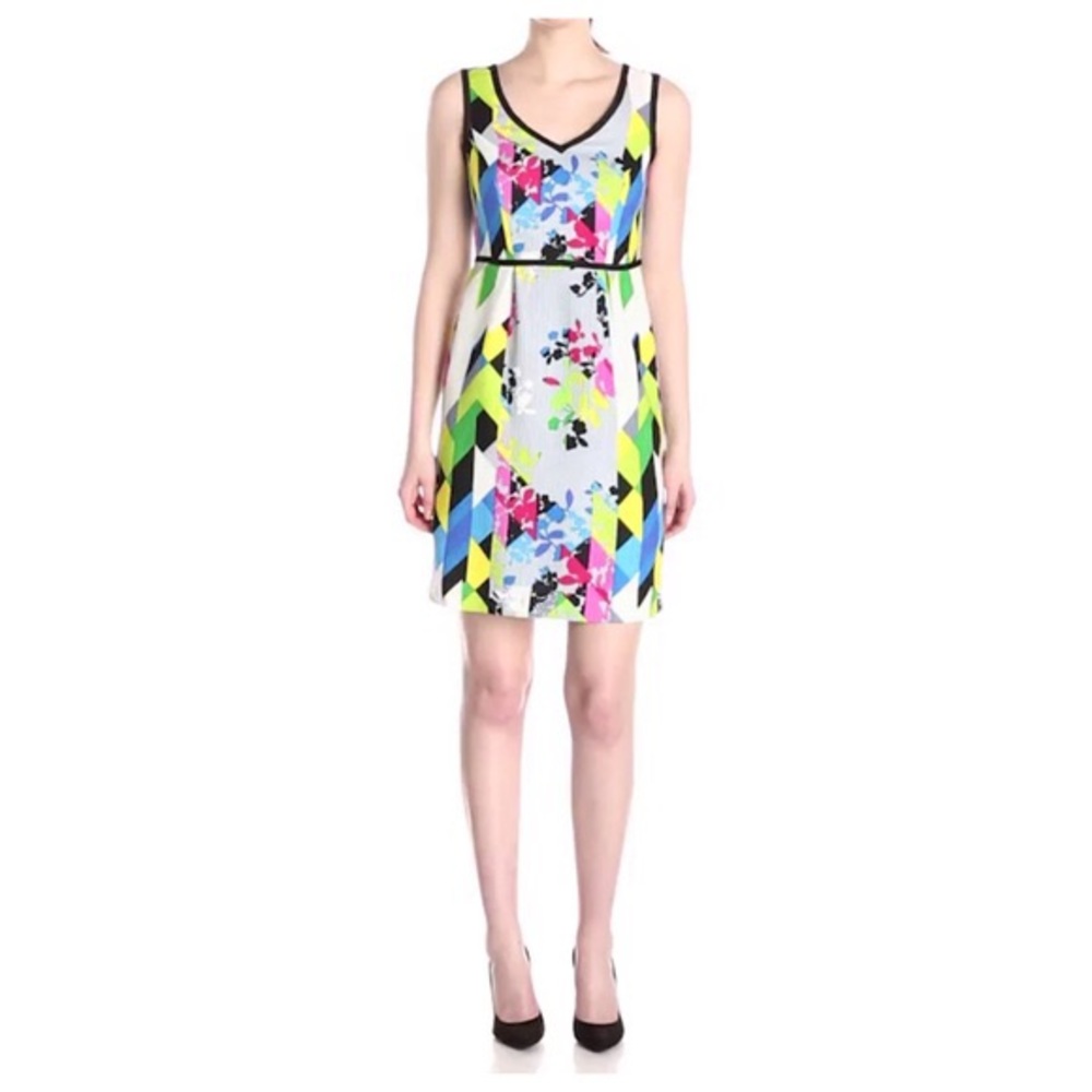 Nine West Colorful Sleeveless Sheath Dress