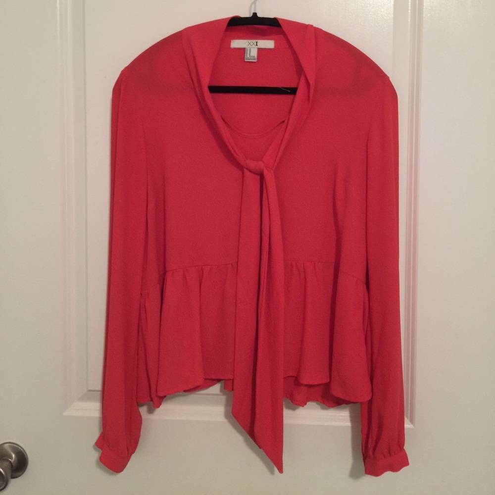 Red orange blouse
