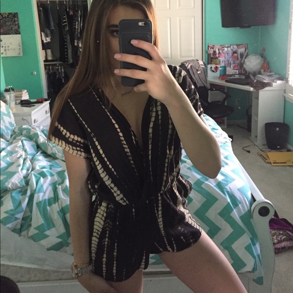 Band of Gypsies Pants - Band of Gypsies Black & Brown romper