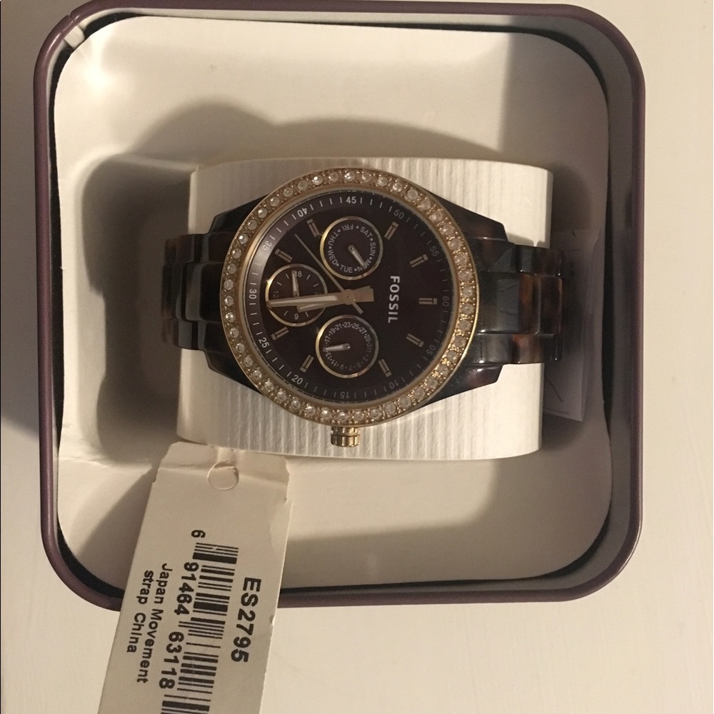 Tortoise Fossil watch