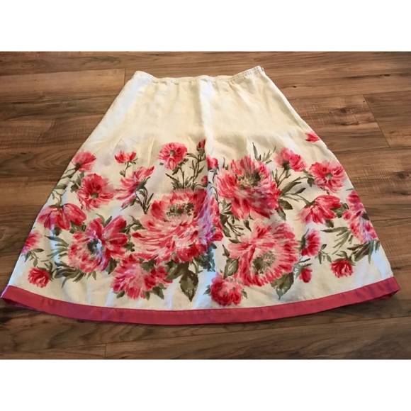 J. Jill Dresses & Skirts - 💥J. Jill floral linen skirt S
