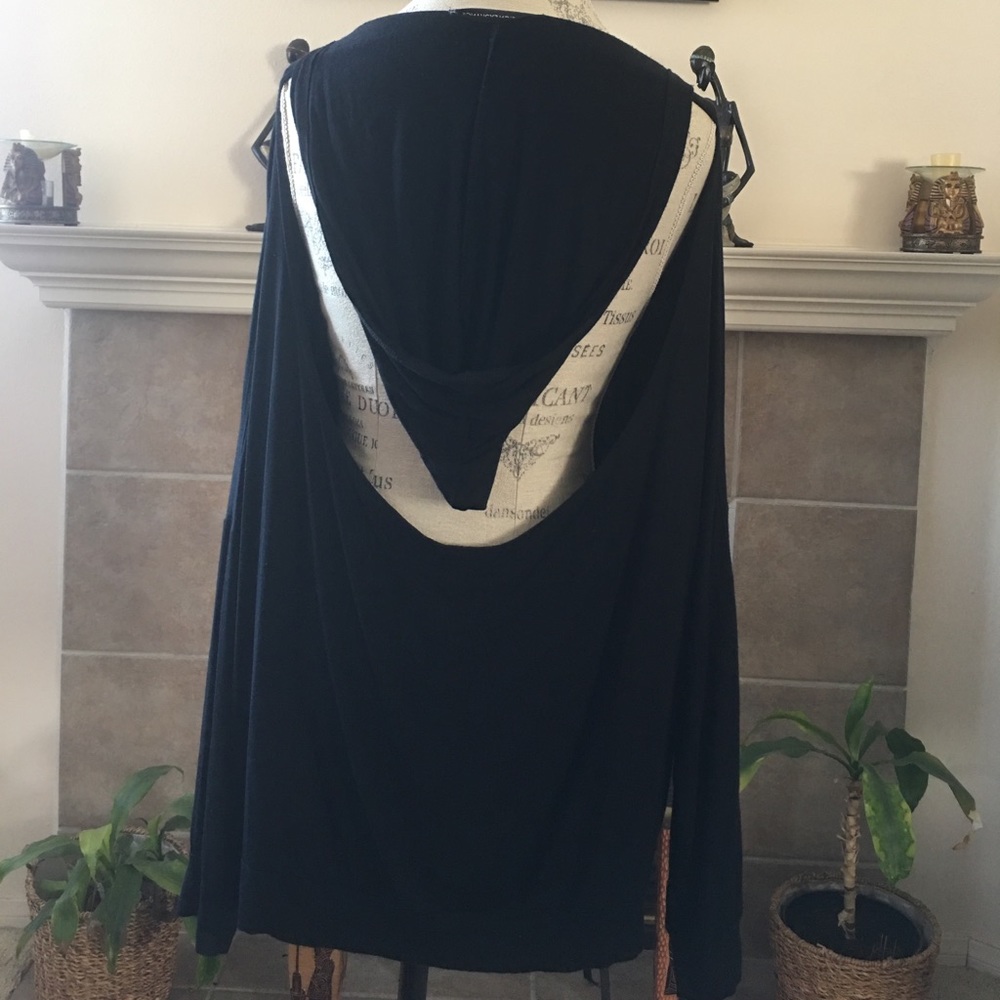 Black Hooded Top