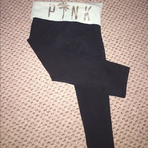 PINK Foldover Band Cropped Leggings!