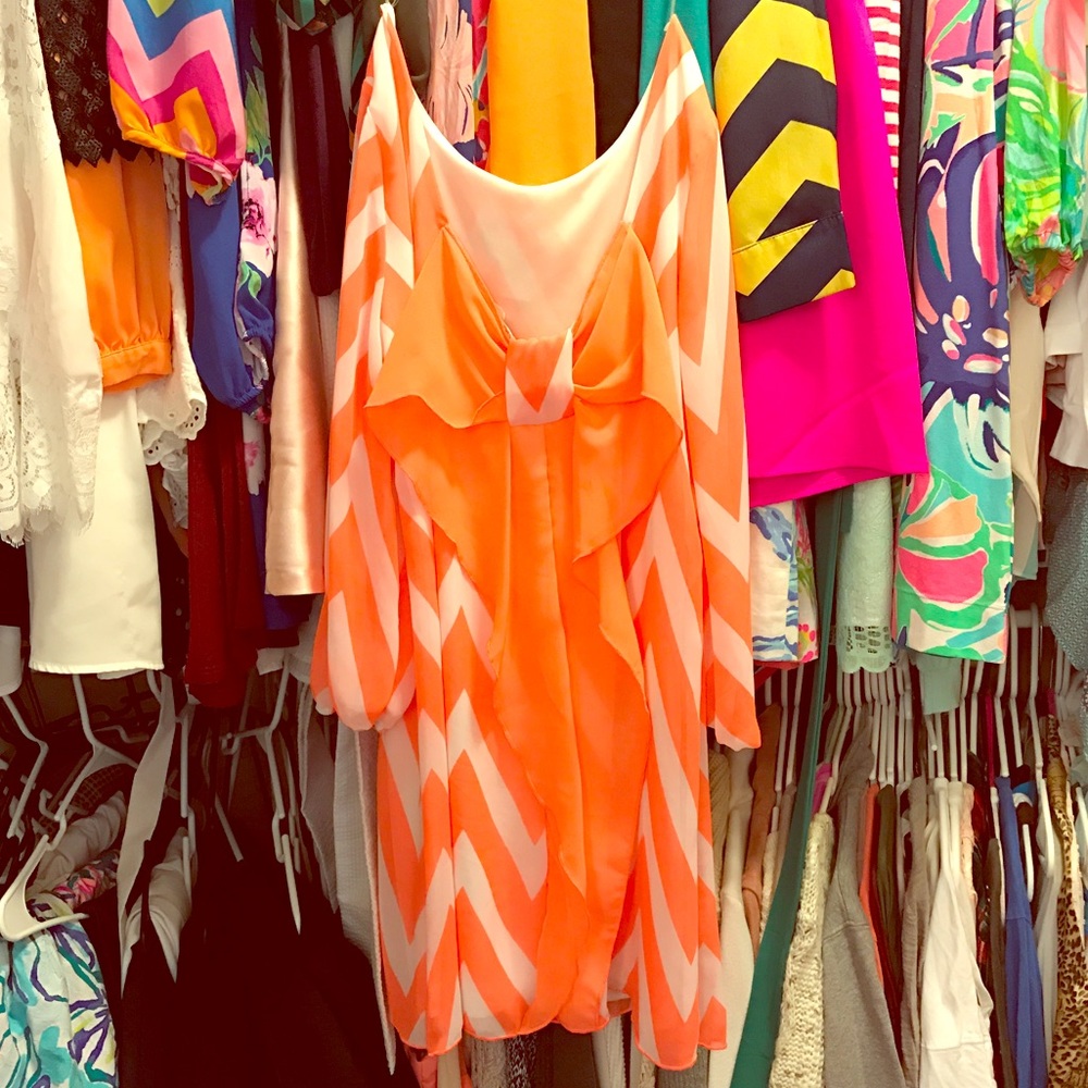 Shop hopes chevron bow back dress
