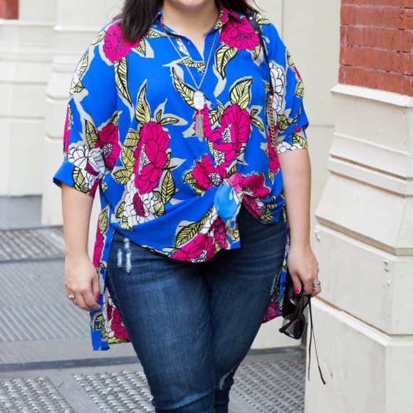 Melissa McCarthy Seven hi lo floral top - Picture 2 of 5