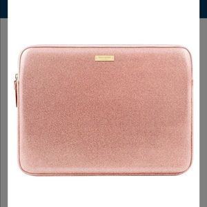 Rose gold glitter Kate spade laptop case