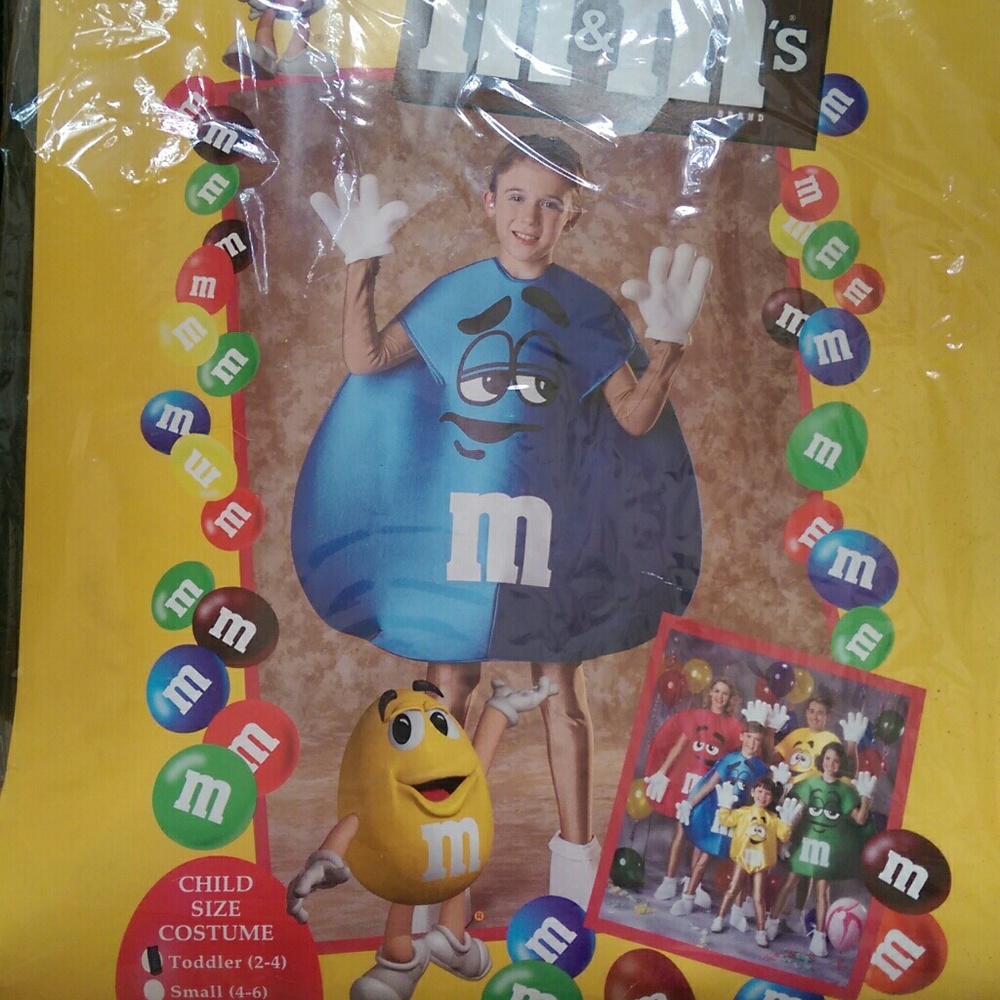 Blue toddler m&m costume