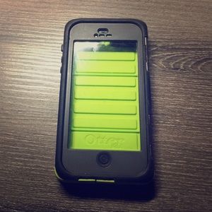 Waterproof Otterbox iPhone 5 case.