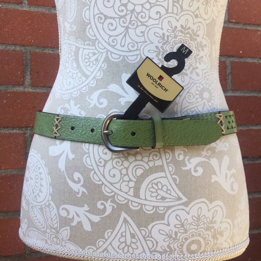 Woolrich Engraved New Green Belt