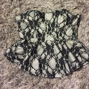 Peplum tube top