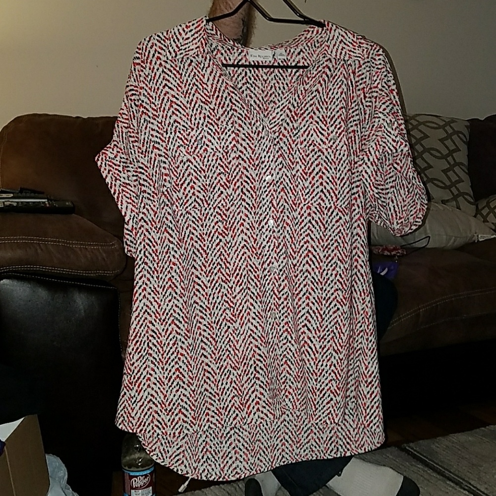 Polka dot button up blouse