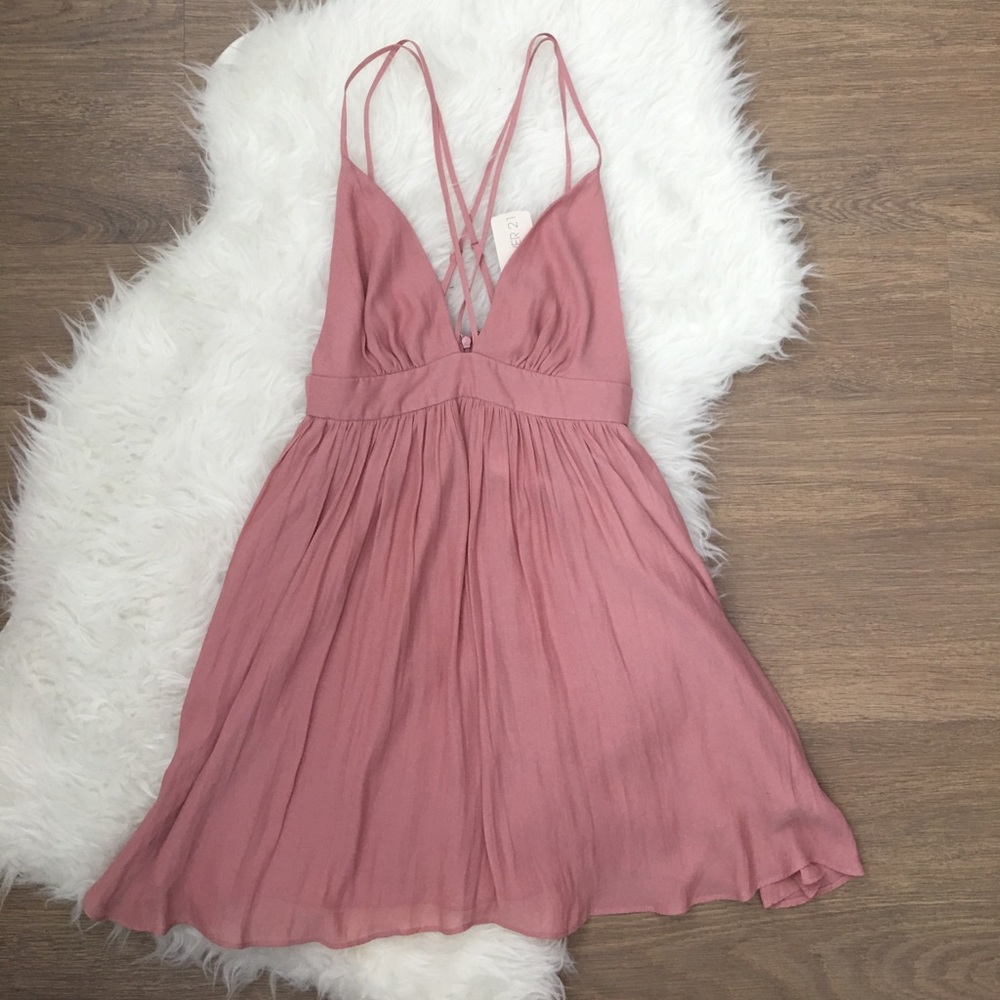 Crisscross flowy mini dress forever21 NWT