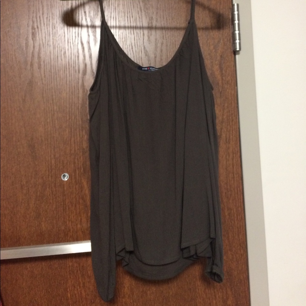 olive green cold shoulder blouse