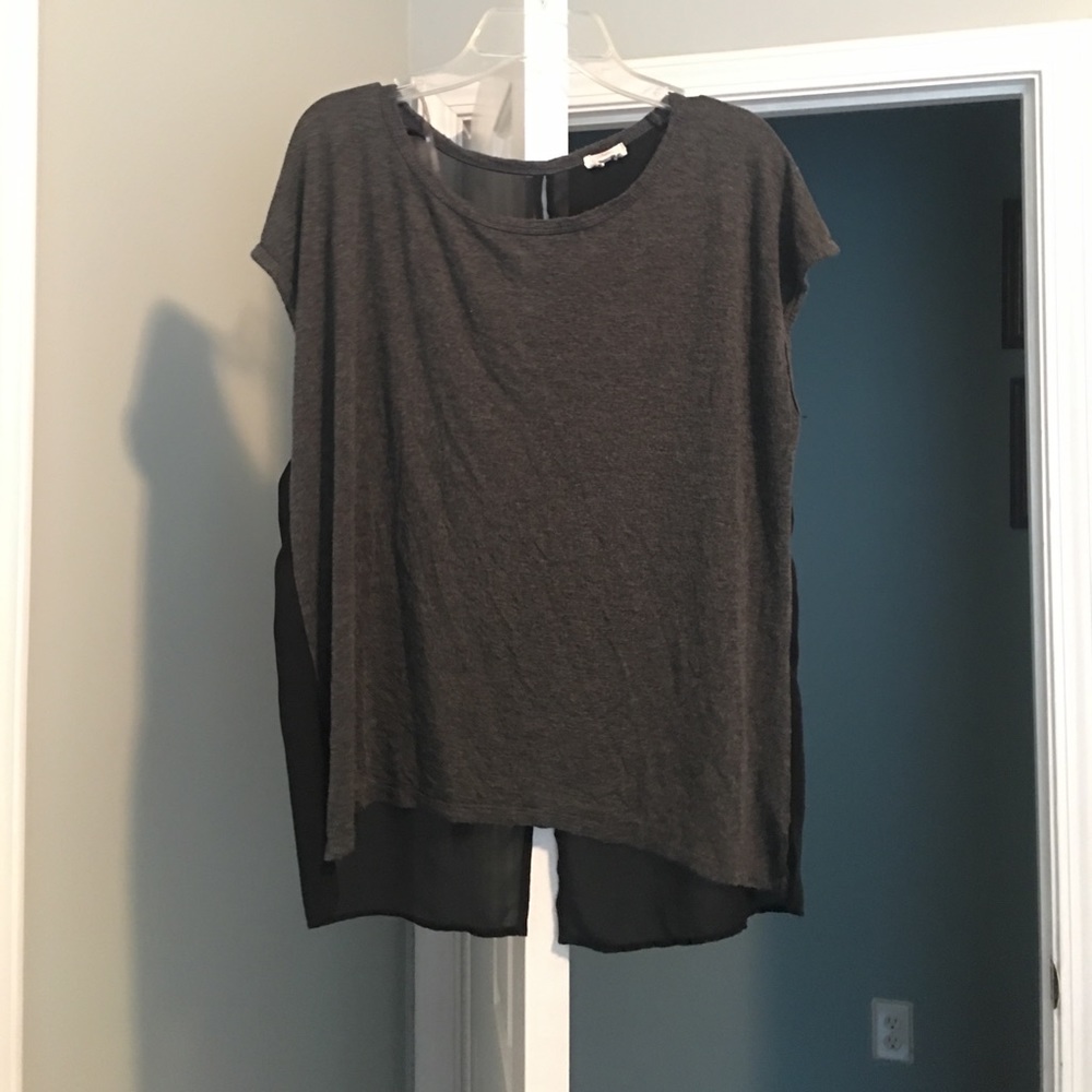 Sheer Back Hi-Lo Top