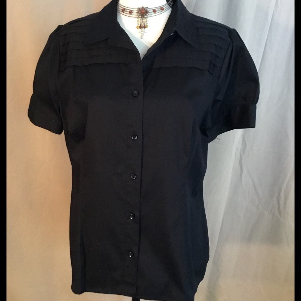 "Apostrophe" Layered Stretch Cotton Blouse